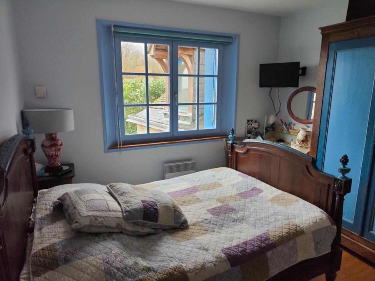 モンルイ・シュル・ロワール La Maison Bleue De Husseau Ancienne Ferme Semi-Troglodytique 18E Siecleヴィラ エクステリア 写真